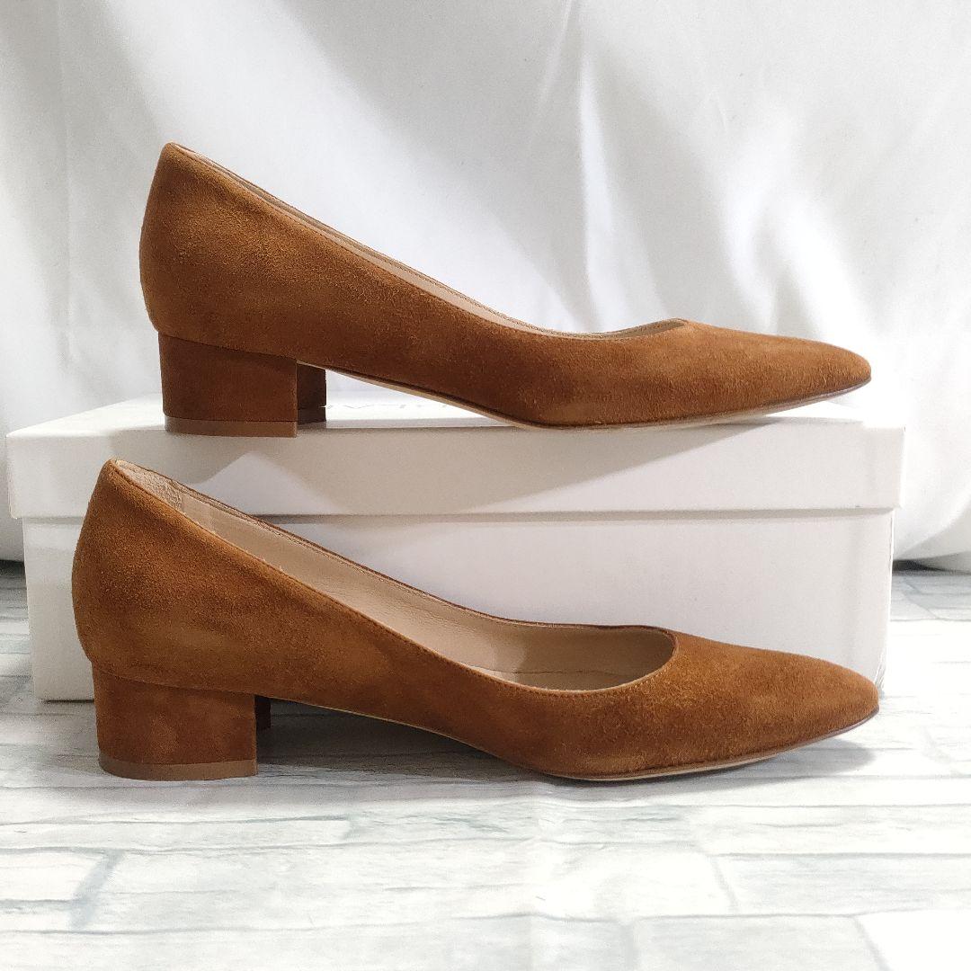 箱保存袋付き美品✨マノロブラニク　リストニー　スウェード　ブラウン　35