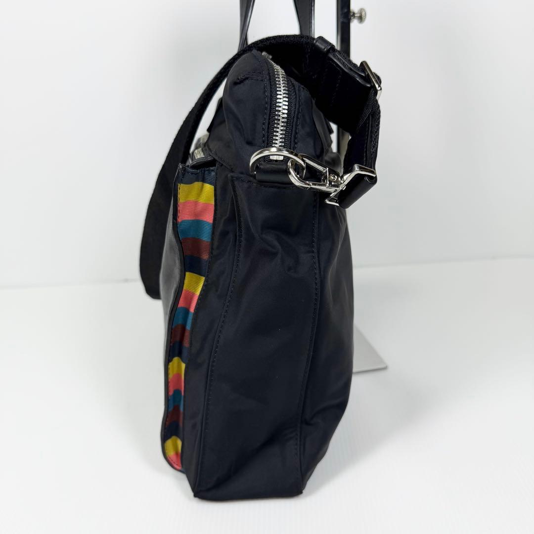 ポールスミス ビジネスバッグ 2way マルチストライプ レザー ナイロン