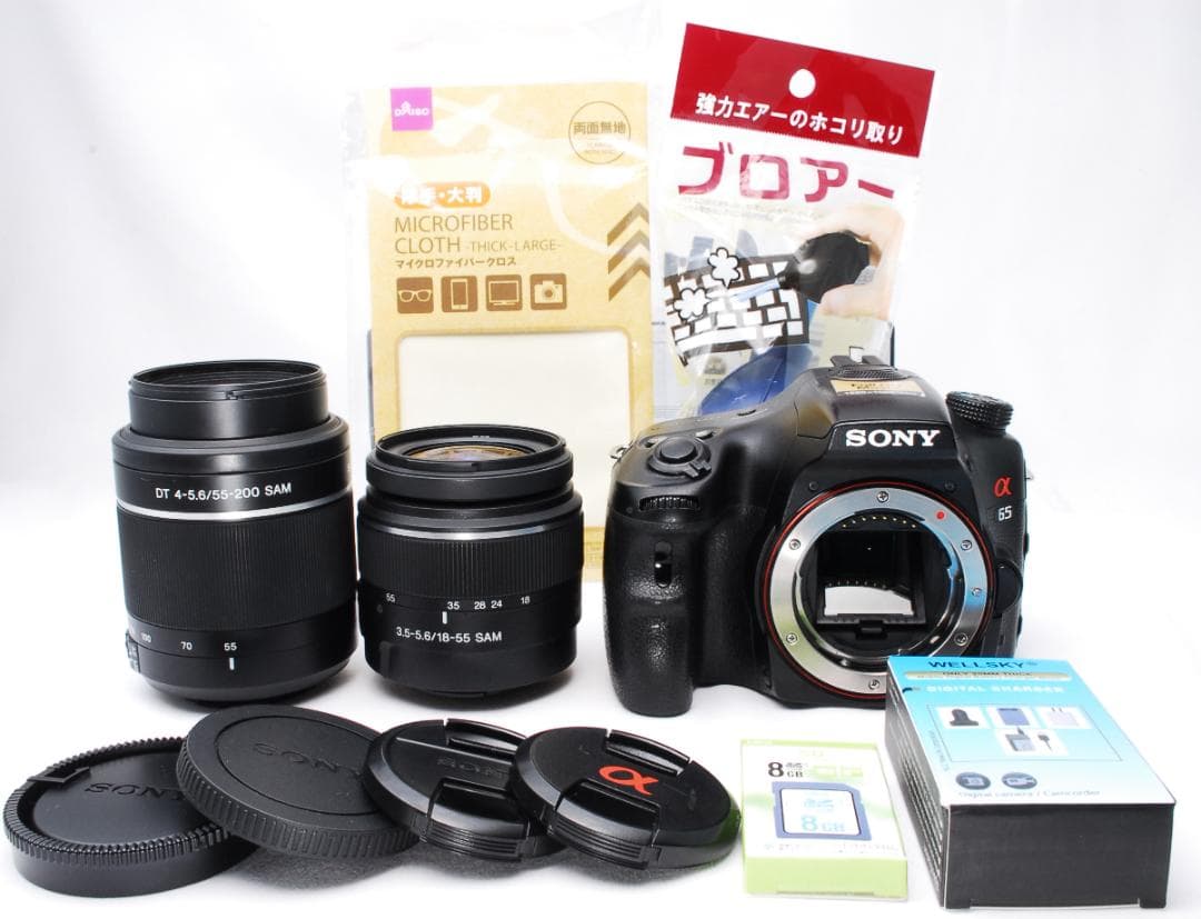 【新品級】SONY α65 Wレンズ スマホ転送 一眼レフカメラ 初心者おススメ