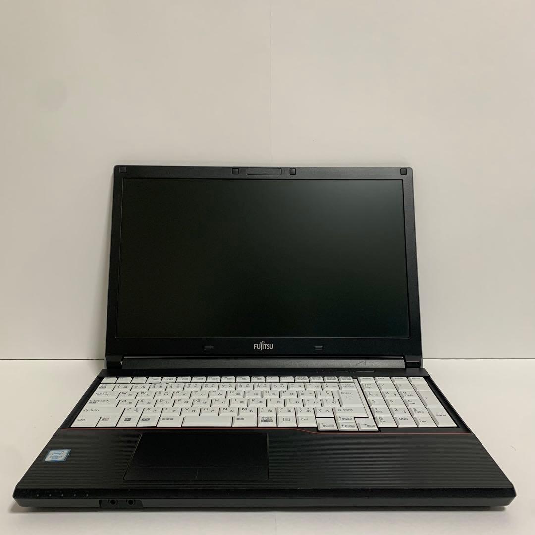 【Office付】富士通15型ノートPC　Win11/SSD/テンキー/DVD