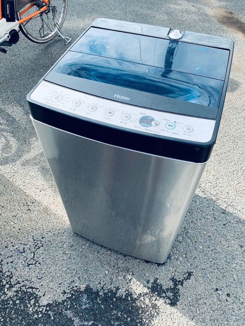 ✅ハイアール電気洗濯機✅ ✅JW-XP2C55F✅ 送料設置無料 ハイアール JW-XP2C55F-XK 全自動洗濯機 ステンレスブラック [洗濯5.5