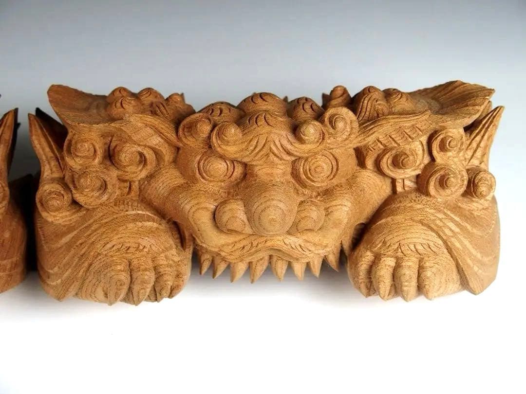 木彫 獅噛】2個セット 獅子噛み 鬼板 だんじり 地車 曳山 山車 祭り