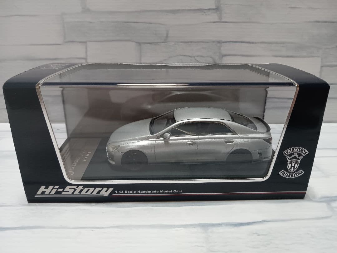 1/43 ハイストーリー トヨタ マークX G`s ミニカー シルバーメタリック