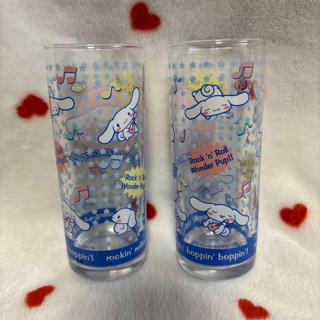 希少レア 平成レトロ サンリオ シナモンロール ロックンロール グラス2