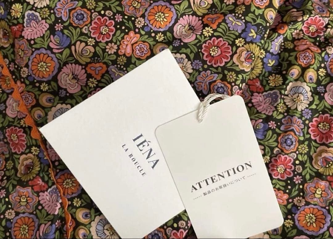 IENA LA BOUCLE LIBERTY プリントブラウス ピンク