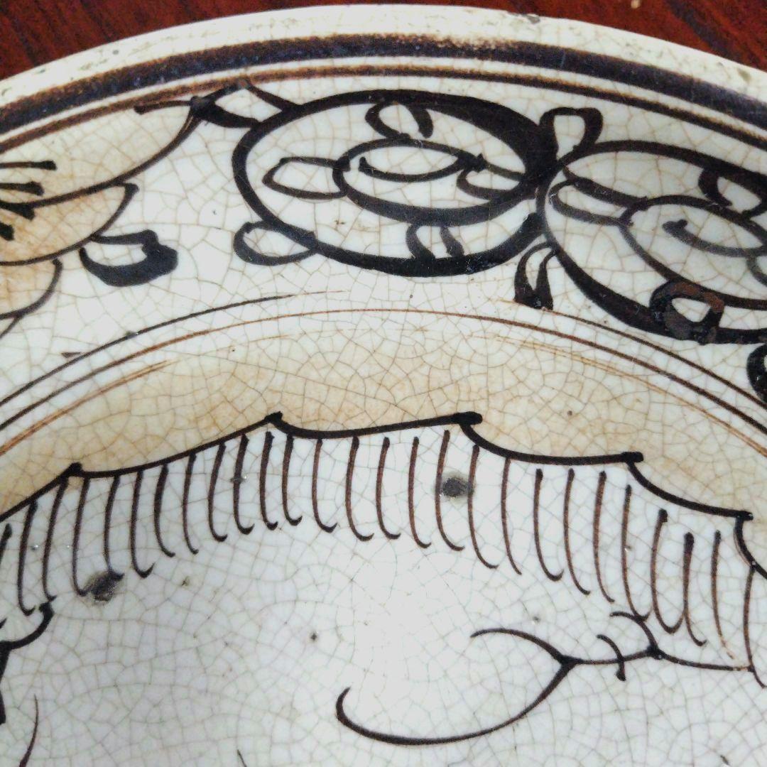 装飾陶器皿 桃山時代～江戸時代 唐津 古志野 絵志野 鳥絵 皿 瀬戸