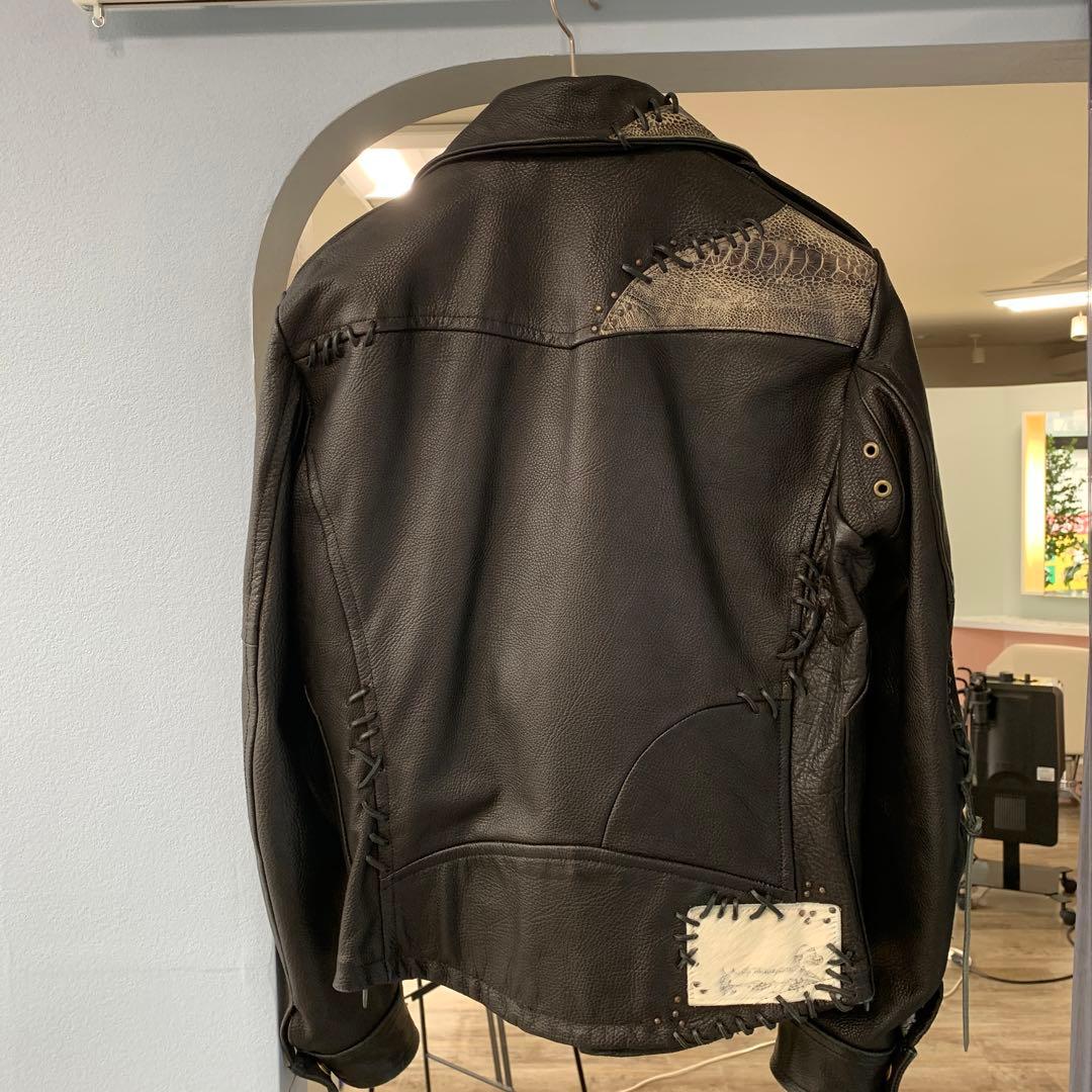 超希少kyoji maruyamaのエイ革限定ライダース - メルカリ