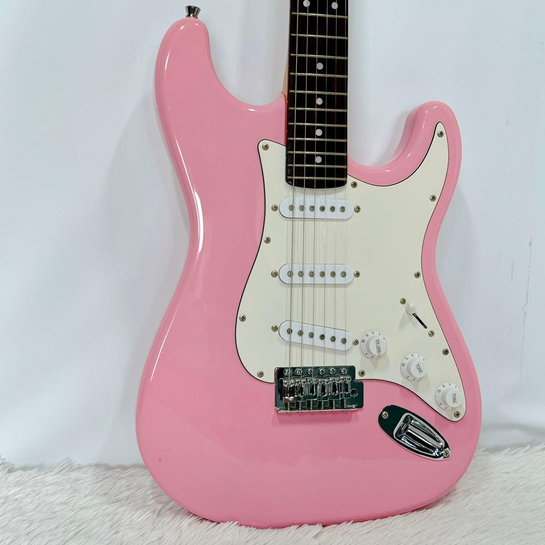 SELDER ストラトキャスタータイプ 初心者向けエレキギター ピンク