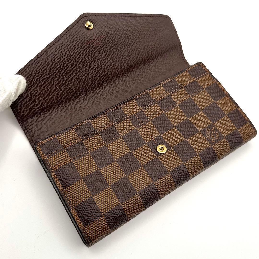 極美品】ルイヴィトン ダミエ エベヌ ポルトフォイユ サラ 長財布