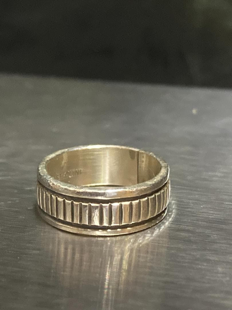 ブルースモーガン ナバホ シルバー リング インディアンジュエリー 約9号 ブルースモーガン ナバホ シルバー リング インディアンジュエリー 約9