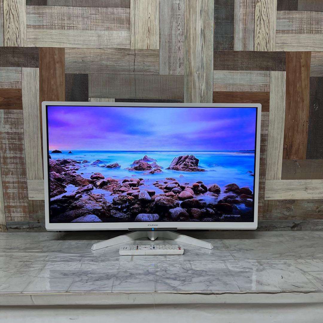 即日受渡❣️全国送料込3年前購入フナイ32型録画機能内蔵液晶テレビホワイトモデル