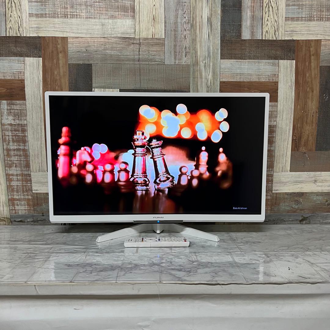 即日受渡❣️全国送料込3年前購入フナイ32型録画機能内蔵液晶テレビホワイトモデル