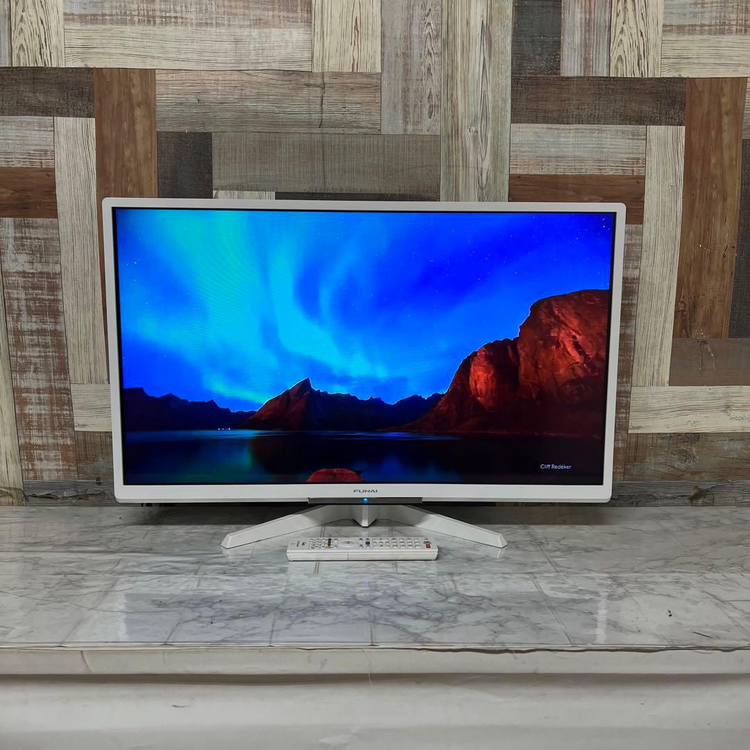 即日受渡❣️全国送料込3年前購入フナイ32型録画機能内蔵液晶テレビホワイトモデル