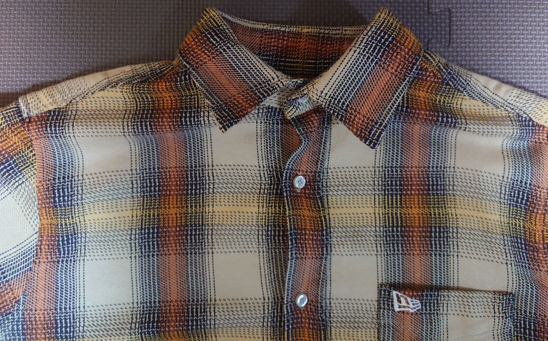 オンブレ チェックシャツ BLACK LABEL FW24 ベージュ 重盛さと美