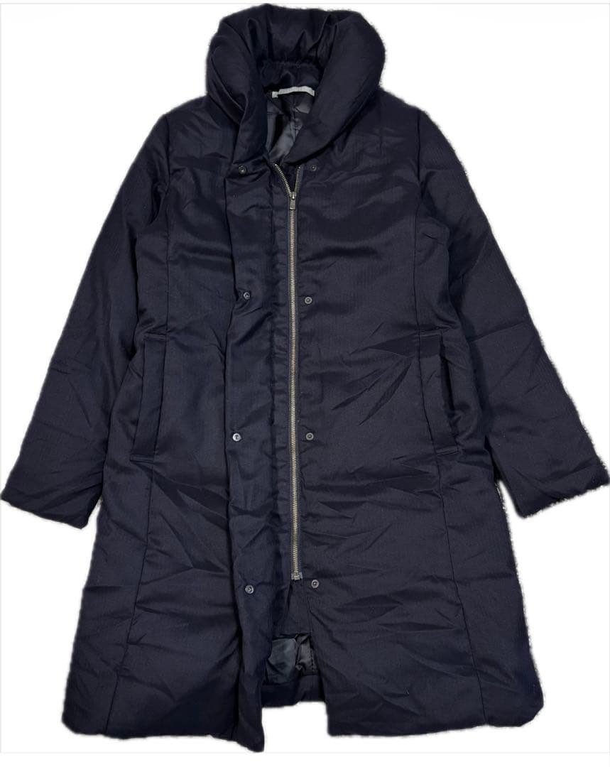 セオリーリュクス ボリュームネック ロング ダウンコート ネイビー 40