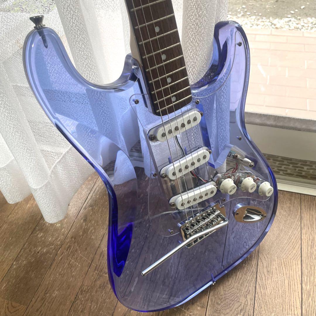 Photo Genic st ブルースケルトン　アクリルエレキギター 希少品 PhotoGenic st スケルトンブルー アクリルエレキギター - メルカリ