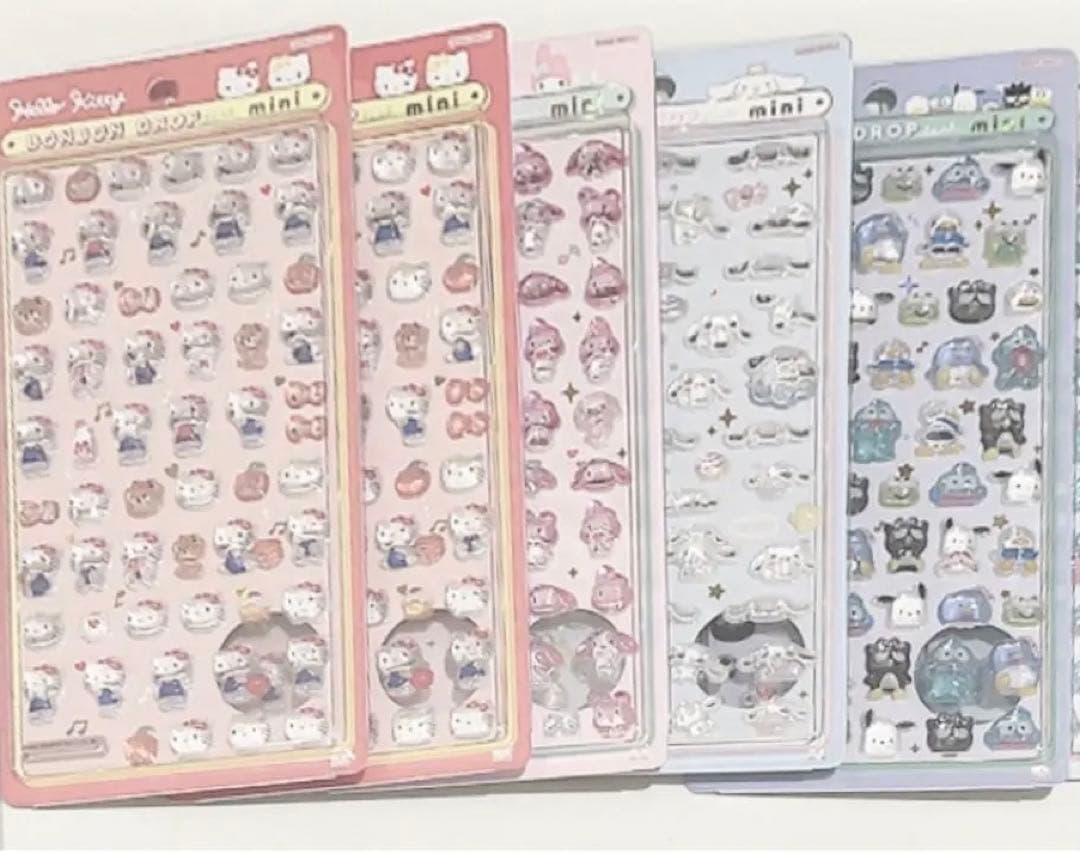 ボンボンドロップシール ミニ サンリオ 正規品 5種 6枚セット 楽天市場】ボンボンドロップシール mini サンリオ ［各種選択可