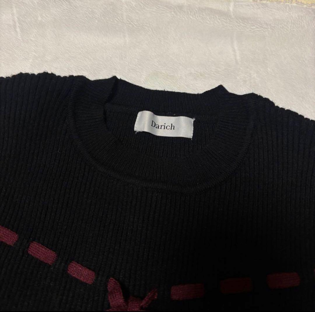 Darichダーリッチ チェック カフスリボン ニット トップス - メルカリ