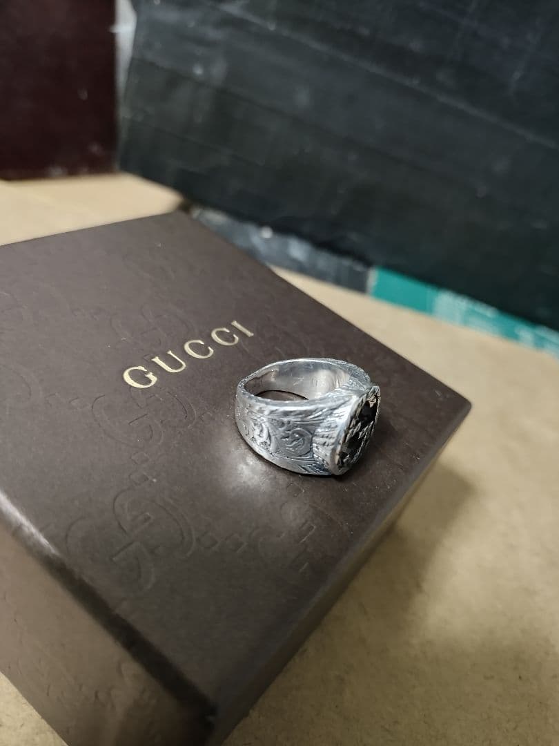 GUCCI グッチ シルバー925アラベスクインターロッキングリング 高級感