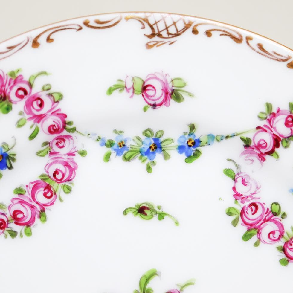 DRESDEN PORCELAIN 手描き 薔薇 トリオ カップ ソーサー 皿 - メルカリ