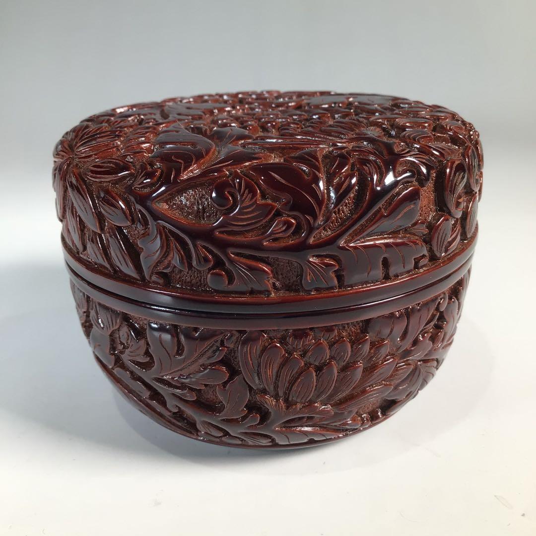 N909 棗 『高橋連峰作』『村上堆朱』『朱溜塗』『平棗』 共箱