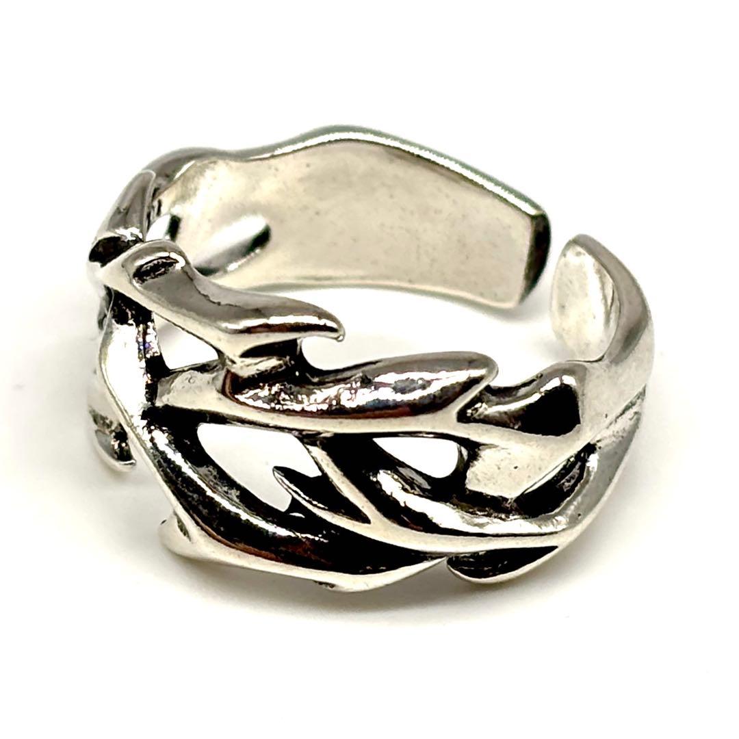 シルバーリング メンズ 指輪 19号 フリーサイズ 新品 人気【PN3-369