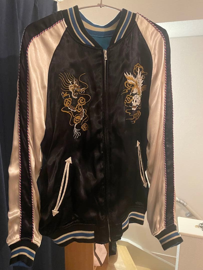 Tiger K専用 ルードギャラリー ターコイズ・黒スカジャン・刺繍デザイン