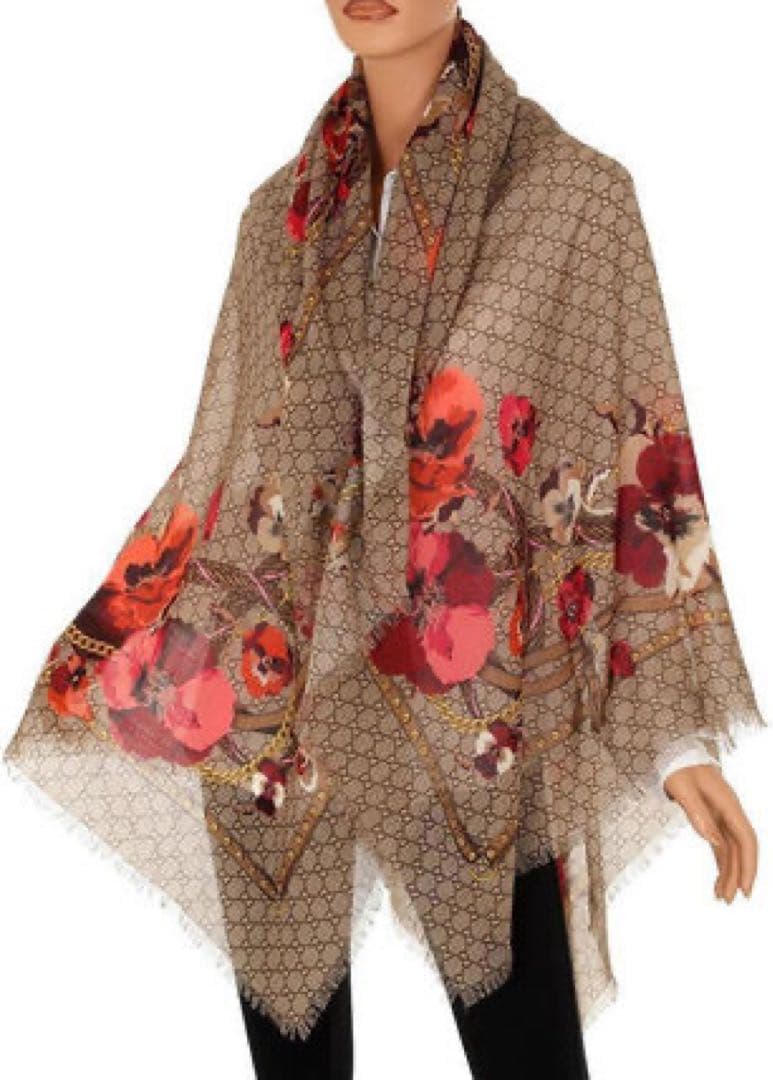 GUCCI 花柄 ショール・ストール 新 デザイン