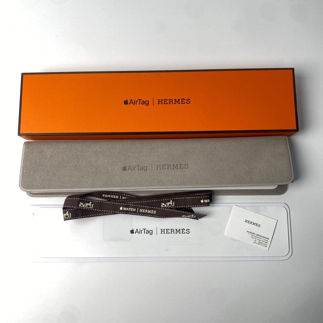 美品 エルメス HERMES AirTag モバイルアクセサリー ブラウン