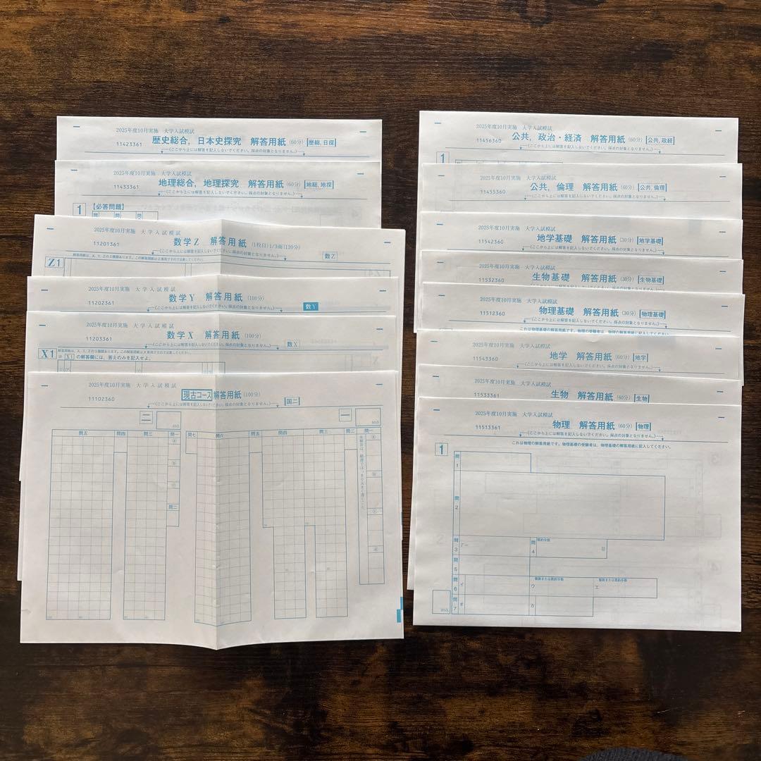 2025年度第2回 ベネッセ 駿台記述模試 問題集&解答解説&解答用紙