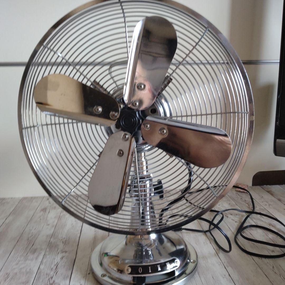 Pieria クラシック卓上扇風機 シルバー アンティーク扇風機 レトロ扇風機