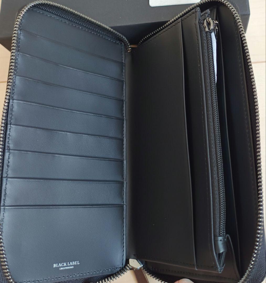 新品ショップ袋付】ブラックレーベル クレストブリッジ ラウンドジップ