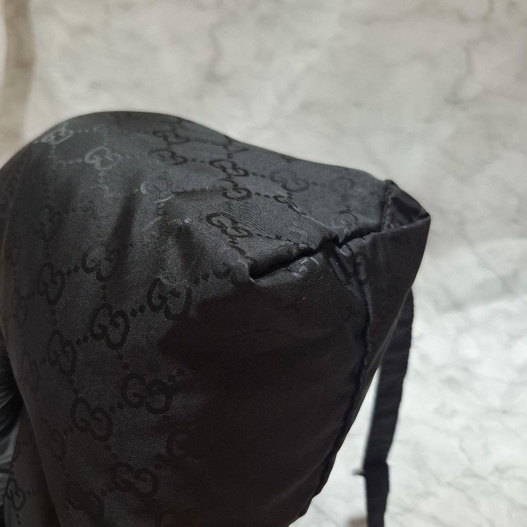 《希少》GUCCI ナイロン リュックサック レザー　クマ　マスコット　GG