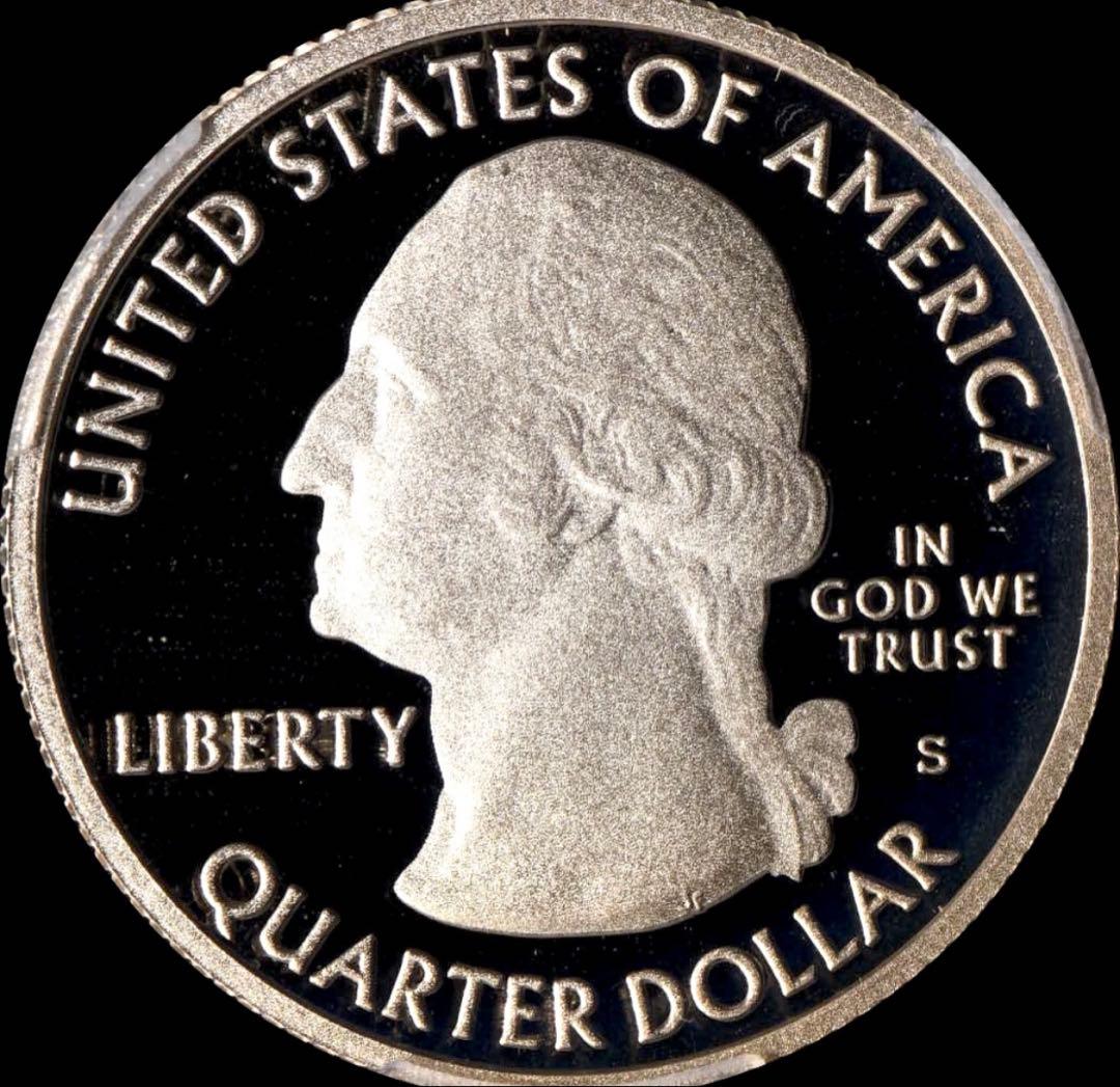 準最高鑑定】2010年銘 アメリカ 25セント銀貨 PCGS鑑定 PF69 ④