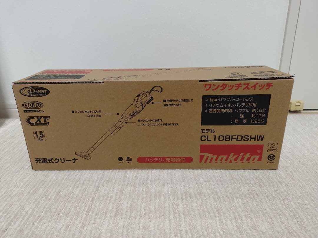マキタ スティッククリーナー CL 108FDSHW マキタ（makita） CL108FDSHW 充電式クリーナー(掃除機)(カプセル式+