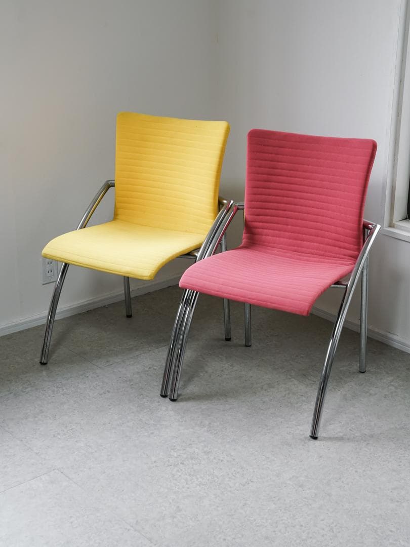 vintage postmodern チェア アノニマス レトロポップ イエロー