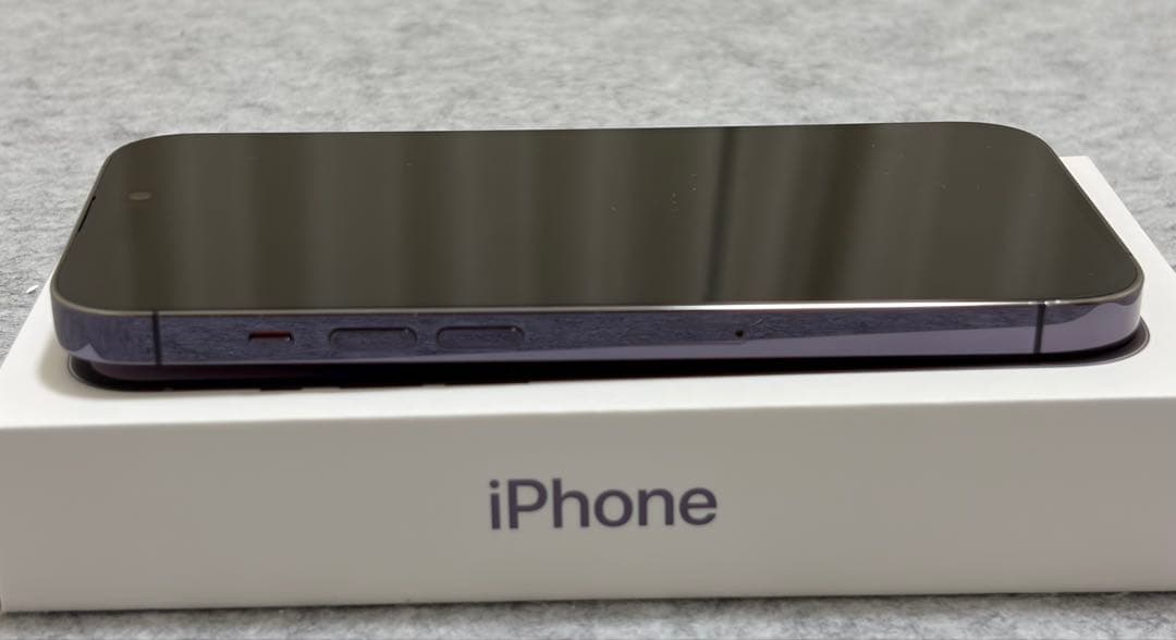 iPhone 14 Pro 128GB ディープパープル 背面割れ SIMフリー