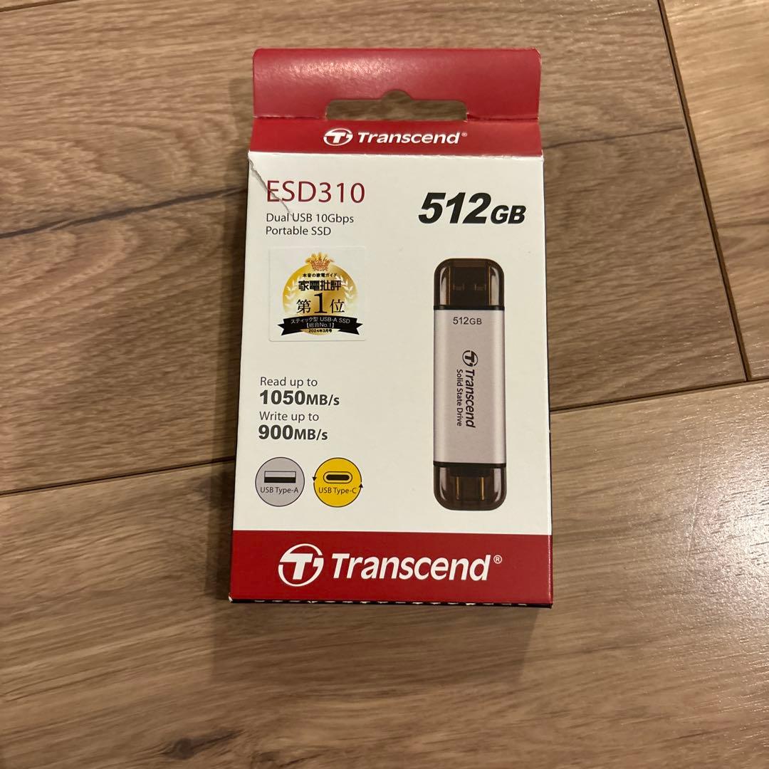 外付けハードディスク・ドライブ Transcend ESD310 512GB Amazon.com: Transcend ESD310 512GB External SSD, Up to 1,050MB/s