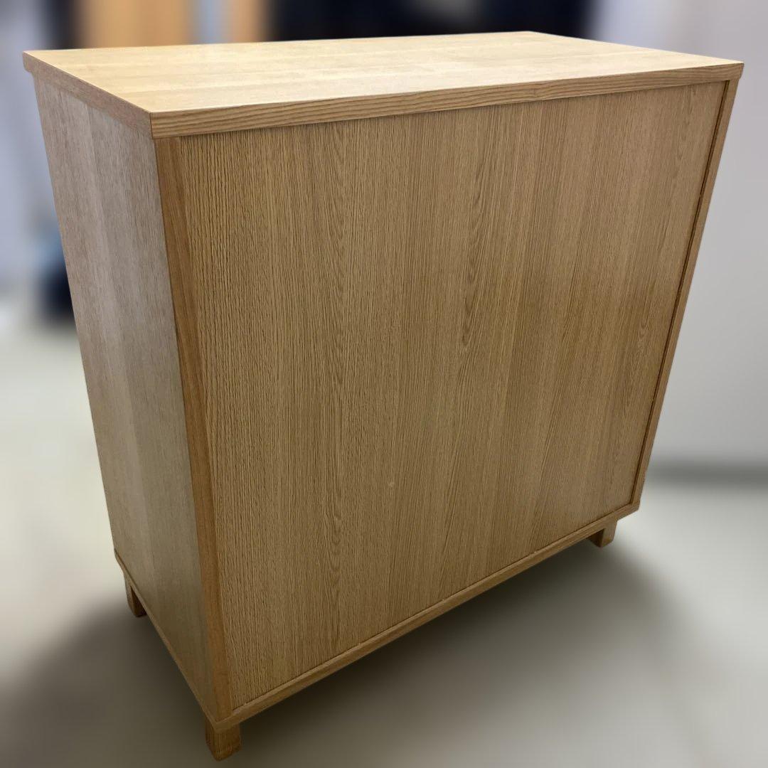 ボニータ様専有 無印良品 オーク材キャビネット・ガラス扉