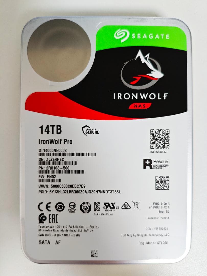Seagate 3.5インチ内蔵HDD 14TB (ST14000NE0008)