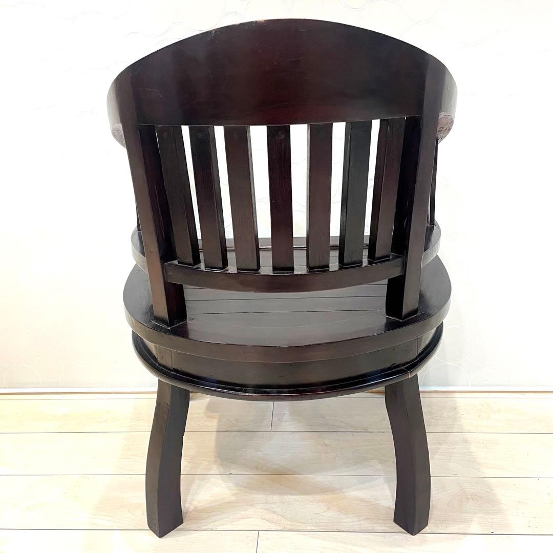 希少・美品】唐木家具 天然木 曲木 猫脚 彫刻 アンティーク 肘掛け