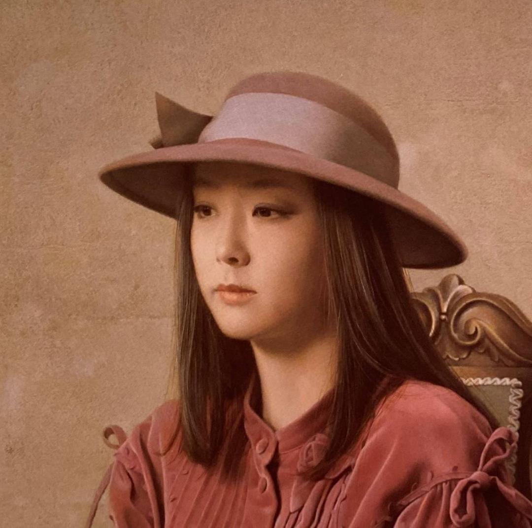 森本草介、【眼差し】、希少な額装用画集画、新品高級額 額装付、状態良好