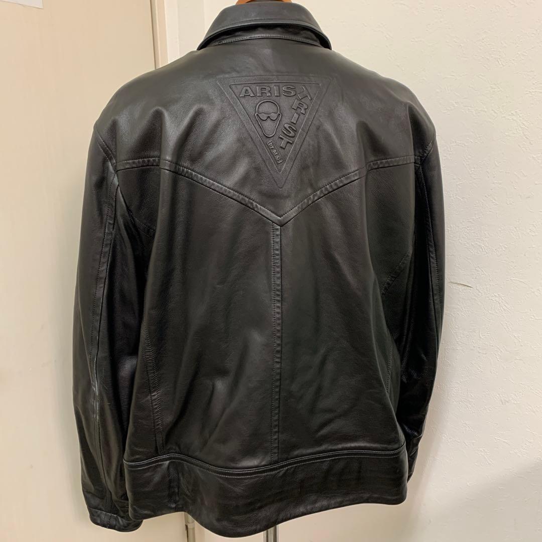 〇ARISTRIST アリストトリスト ロゴ レザー ブルゾン ブラック - メルカリ