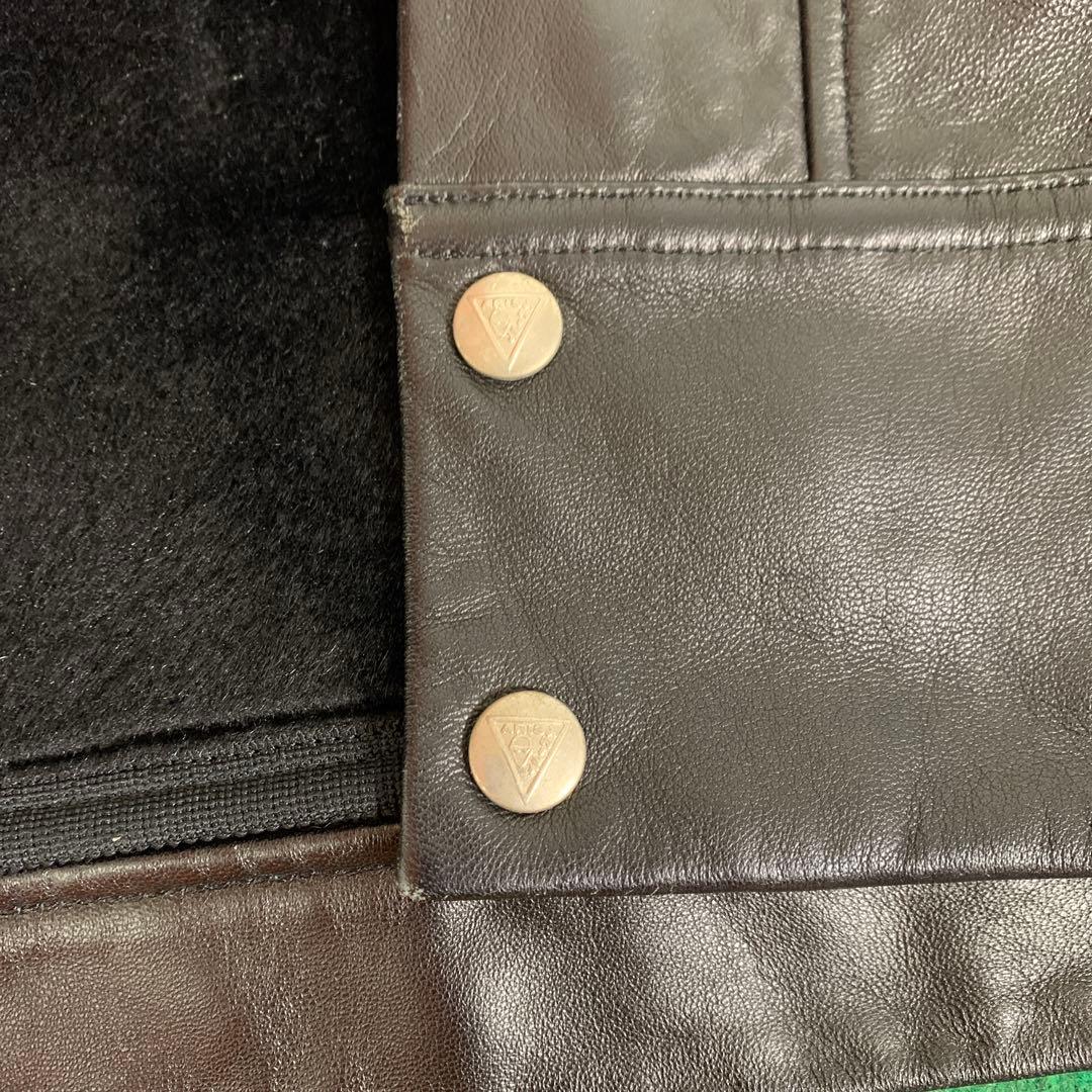 〇ARISTRIST アリストトリスト ロゴ レザー ブルゾン ブラック - メルカリ