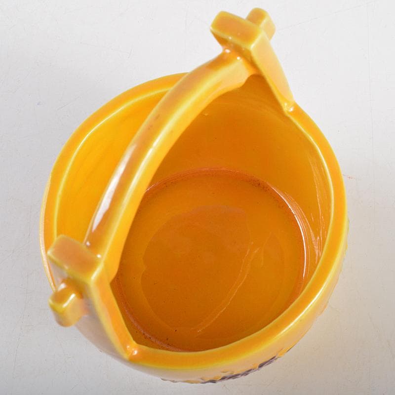 茶道具 京焼 手塚祥堂造 黄交趾 手桶茶入 共箱 M R5787 - メルカリ