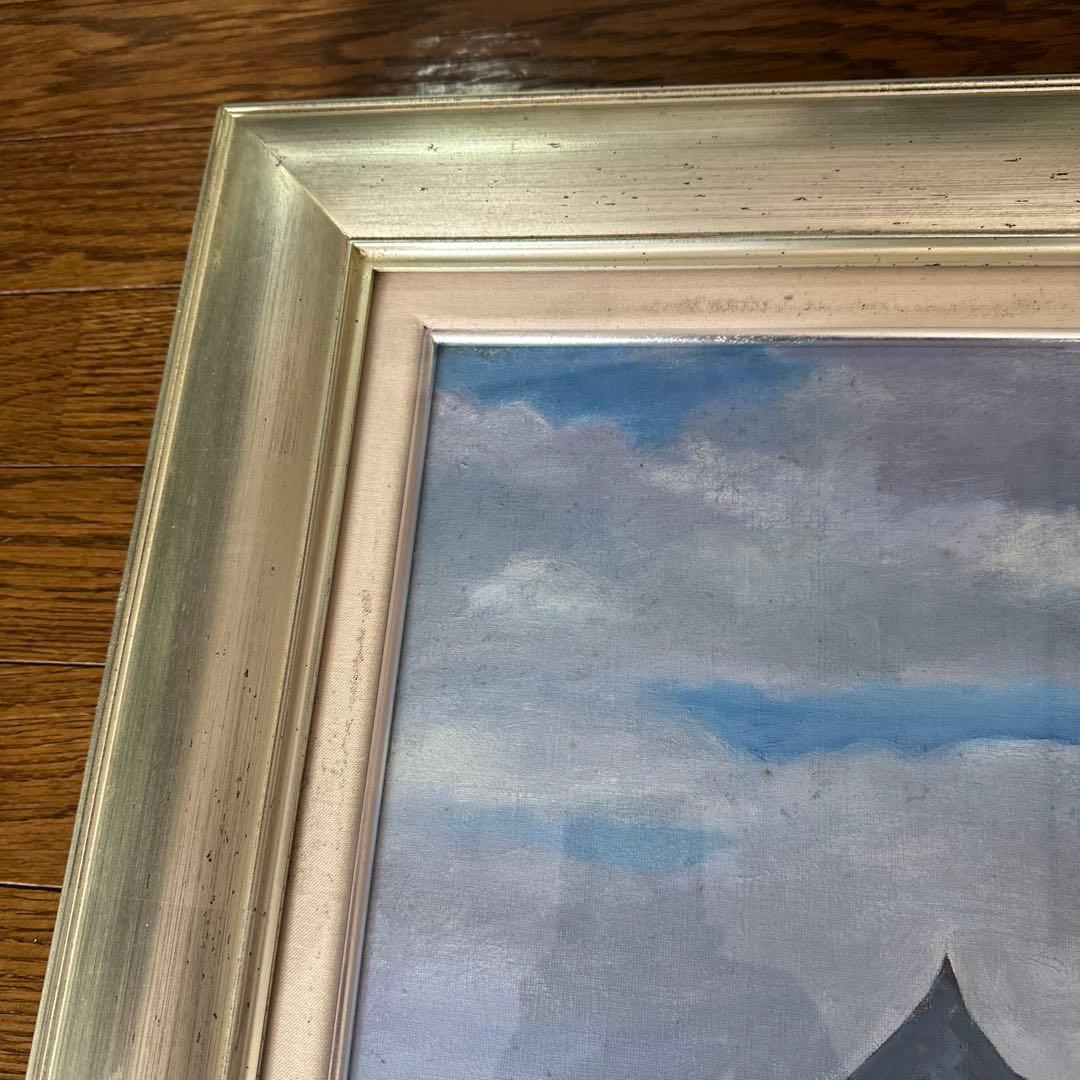 油彩画 ラマンチャの風車 スペイン F20 風景画 額装 アクリル板 - メルカリ