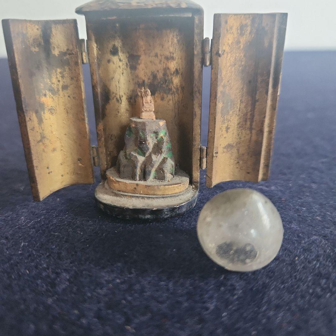 仏教美術‥逗子入り、仏像‥木彫仏、ガラスホヤ？の通販はau PAY