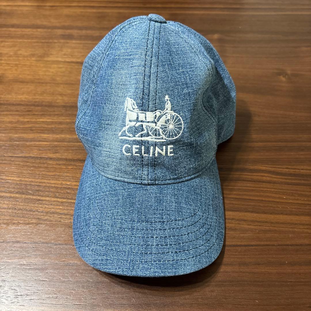 28日までお値下げ中 CELINE デニムベースボールキャップ - メルカリ