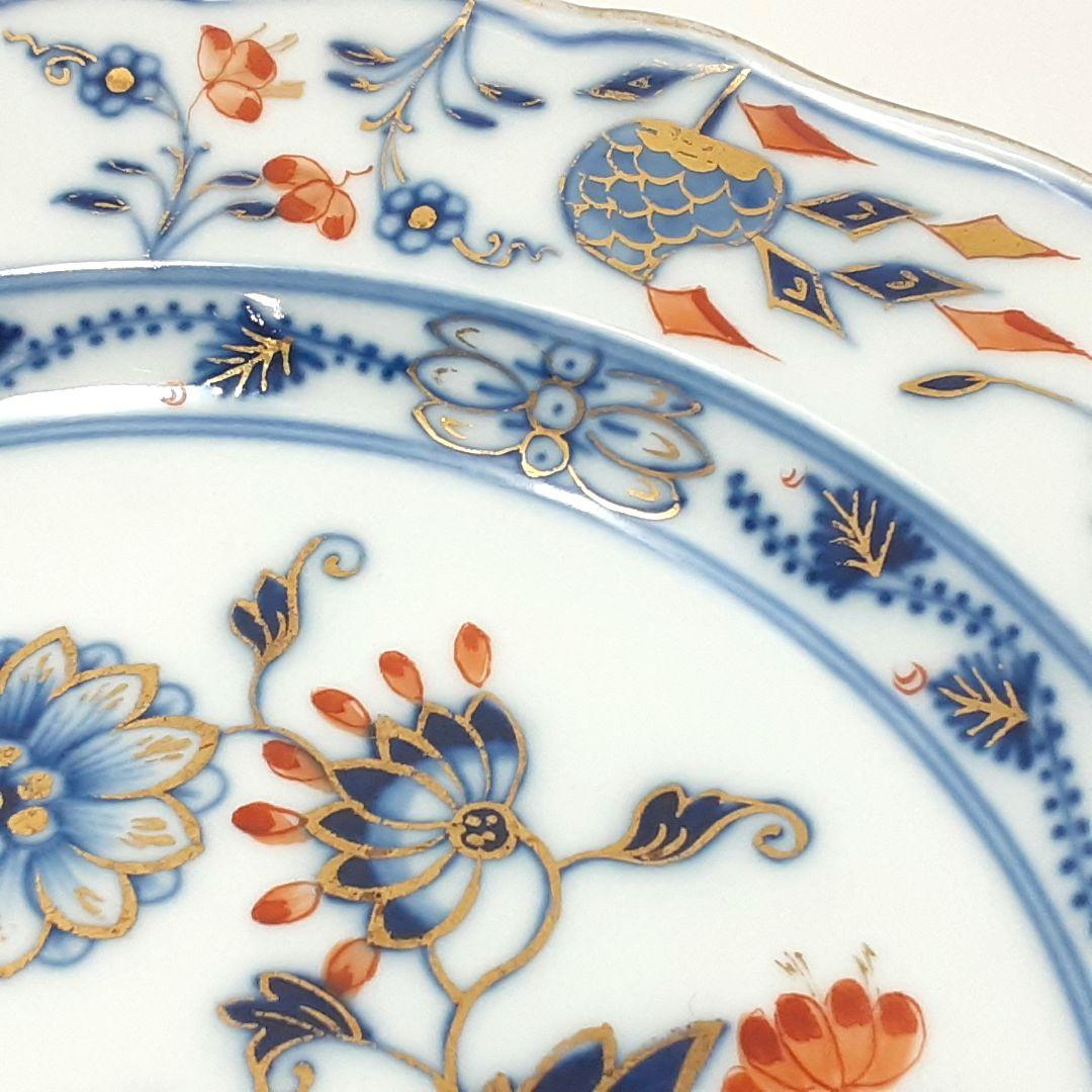 S144-1 オールドマイセン ボタン双剣 朱金オニオン プレート ma - メルカリ