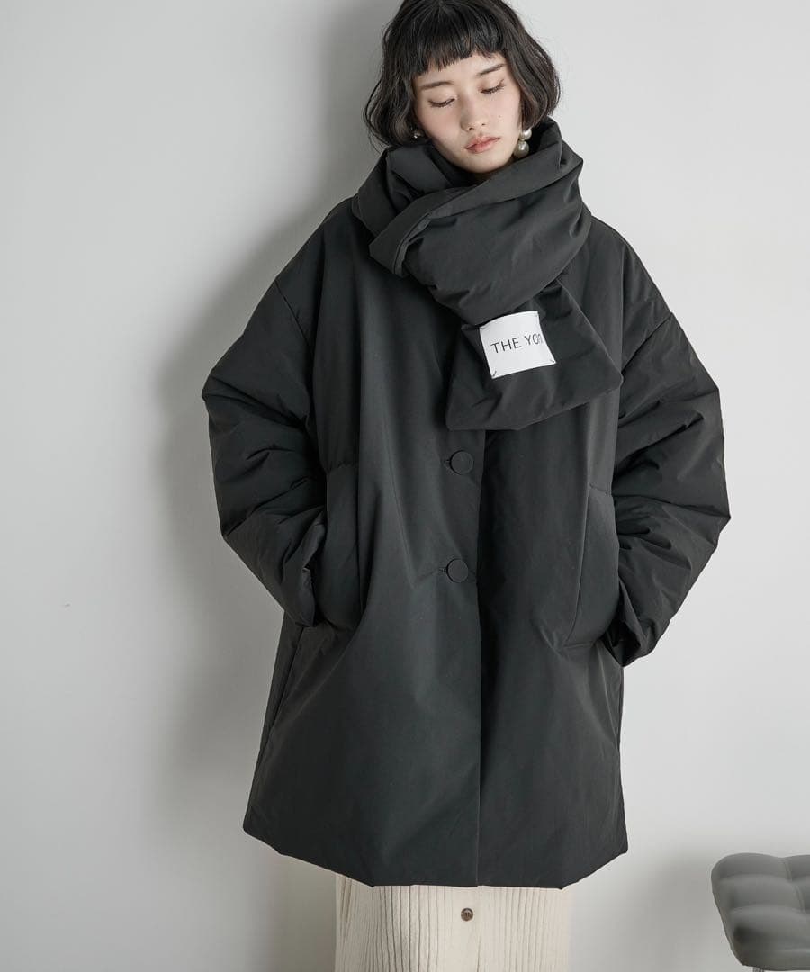 THE YOn ストールセットミドルパフジャケット THE YOn 2025 AW Collection 着映えするボリューム感 ＜ストールセット